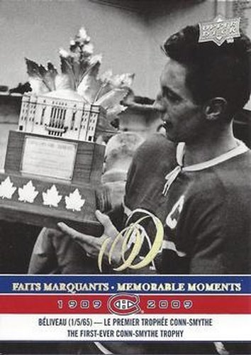 #289 Jean Beliveau - Montreal Canadiens - 2008-09 Upper Deck Montreal Canadiens Centennial Hockey