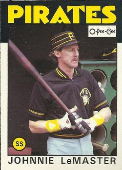 #289 Johnnie LeMaster - Pittsburgh Pirates - 1986 O-Pee-Chee Baseball