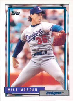 #289 Mike Morgan - Los Angeles Dodgers - 1992 Topps Baseball