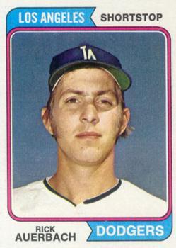 #289 Rick Auerbach - Los Angeles Dodgers - 1974 Topps Baseball