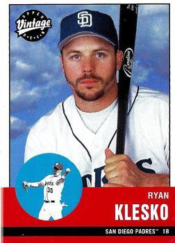 #289 Ryan Klesko - San Diego Padres - 2001 Upper Deck Vintage Baseball