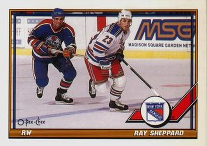 #289 Ray Sheppard - New York Rangers - 1991-92 O-Pee-Chee Hockey