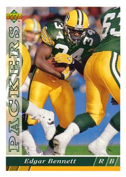 #289 Edgar Bennett - Green Bay Packers - 1993 Upper Deck Football