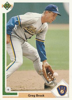 #289 Greg Brock - Milwaukee Brewers - 1991 Upper Deck Baseball