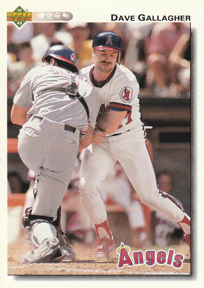 #289 Dave Gallagher - California Angels - 1992 Upper Deck Baseball
