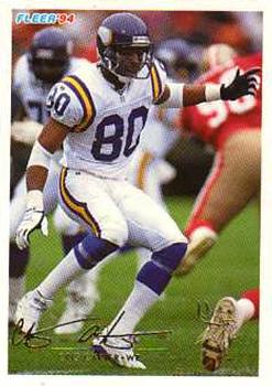 #289 Cris Carter - Minnesota Vikings - 1994 Fleer Football