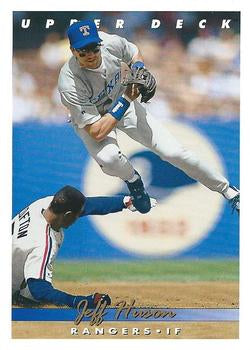 #289 Jeff Huson - Texas Rangers - 1993 Upper Deck Baseball