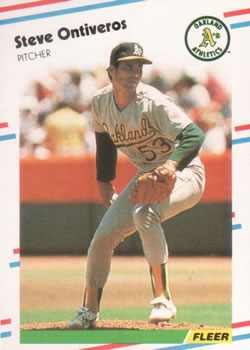 #289 Steve Ontiveros - Oakland Athletics - 1988 Fleer Baseball