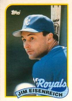 #28T Jim Eisenreich - Kansas City Royals - 1989 Topps Traded Baseball