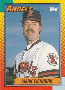 #28T Mark Eichhorn - California Angels - 1990 Topps Traded Baseball
