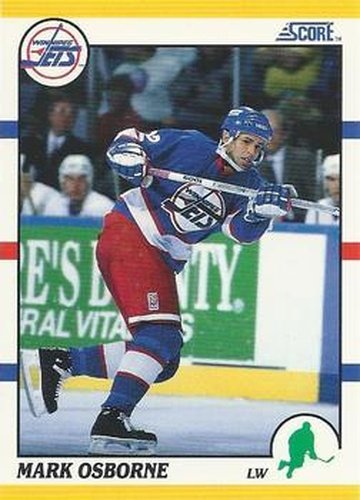 #28T Mark Osborne - Winnipeg Jets - 1990-91 Score Rookie and Traded Hockey