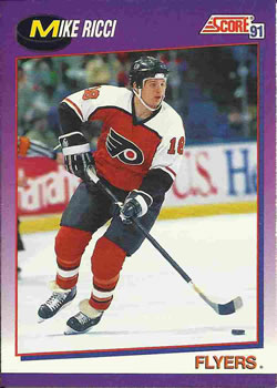 #28 Mike Ricci - Philadelphia Flyers - 1991-92 Score American Hockey