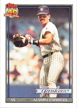 #28 Alvaro Espinoza - New York Yankees - 1991 O-Pee-Chee Baseball