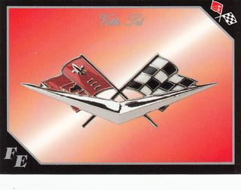 #28 Corvette Flag Emblem # 4 of 16 - 1991 Collect-A-Card Vette Set
