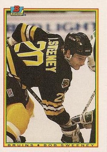 #28 Bob Sweeney - Boston Bruins - 1990-91 Bowman Hockey