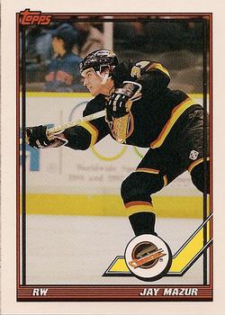 #28 Jay Mazur - Vancouver Canucks - 1991-92 Topps Hockey