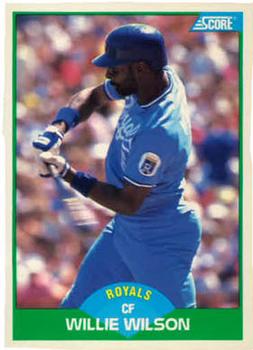 #28 Willie Wilson - Kansas City Royals - 1989 Score Baseball
