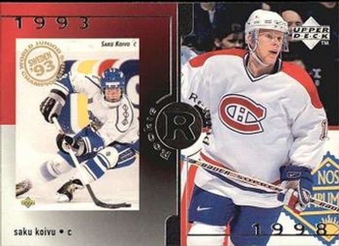 #28 Saku Koivu - Montreal Canadiens - 1998-99 Upper Deck Hockey