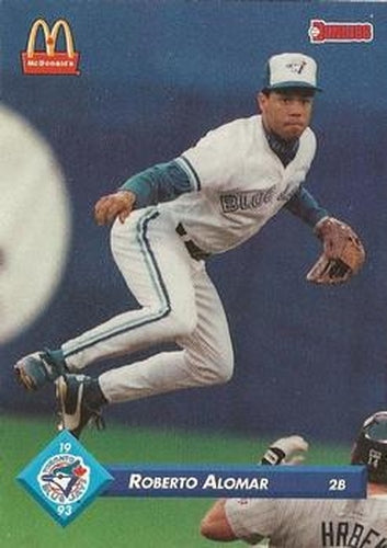 #28 Roberto Alomar - Toronto Blue Jays - 1993 Donruss McDonald's Toronto Blue Jays Great Moments Baseball