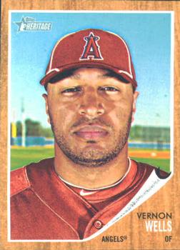#28 Vernon Wells - Los Angeles Angels - 2011 Topps Heritage Baseball