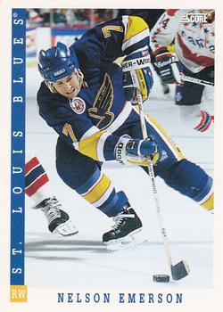 #28 Nelson Emerson - St. Louis Blues - 1993-94 Score Canadian Hockey