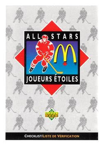 #NNO Checklist - 1992-93 Upper Deck McDonald's All-Stars Hockey