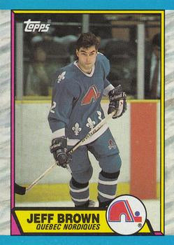#28 Jeff Brown - Quebec Nordiques - 1989-90 Topps Hockey
