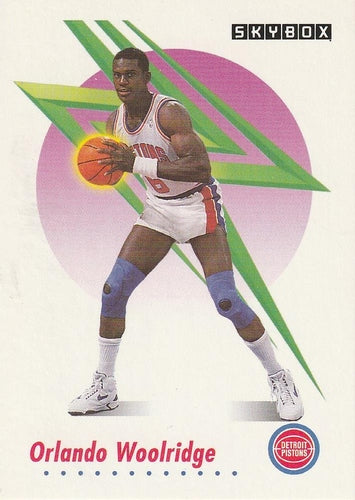 #628 Orlando Woolridge - Detroit Pistons - 1991-92 SkyBox Basketball