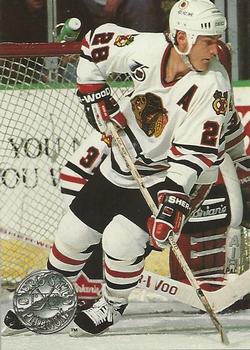 #28 Steve Larmer - Chicago Blackhawks - 1991-92 Pro Set Platinum Hockey
