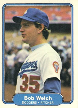 #28 Bob Welch - Los Angeles Dodgers - 1982 Fleer Baseball