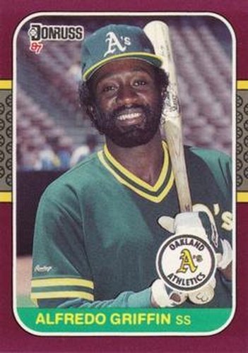 #28 Alfredo Griffin - Oakland Athletics - 1987 Donruss Opening Day Baseball