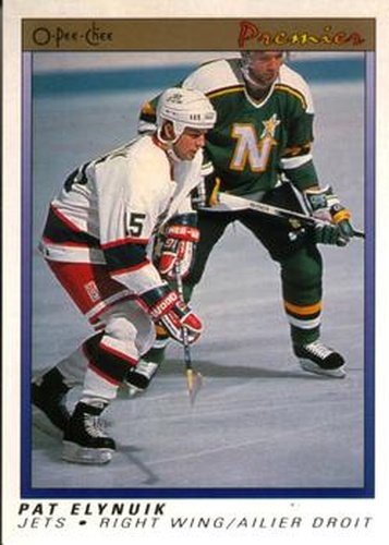 #28 Pat Elynuik - Winnipeg Jets - 1990-91 O-Pee-Chee Premier Hockey