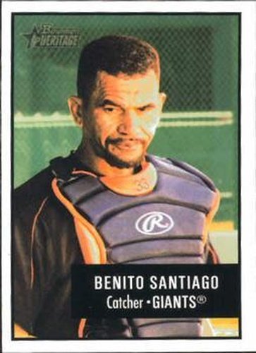 #28 Benito Santiago - San Francisco Giants - 2003 Bowman Heritage Baseball