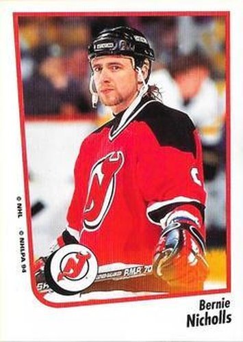 #28 Bernie Nicholls - New Jersey Devils - 1994-95 Panini Hockey Stickers
