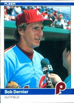 #28 Bob Dernier - Philadelphia Phillies - 1984 Fleer Baseball