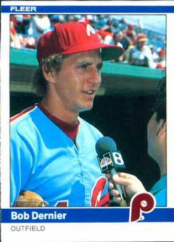 #28 Bob Dernier - Philadelphia Phillies - 1984 Fleer Baseball