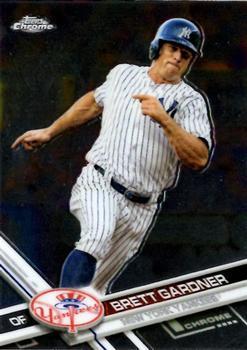 #28 Brett Gardner - New York Yankees - 2017 Topps Chrome Baseball