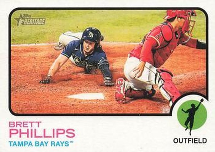 #28 Brett Phillips - Tampa Bay Rays - 2022 Topps Heritage Baseball