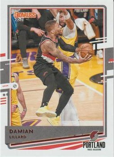 #28 Damian Lillard - Portland Trail Blazers - 2020-21 Donruss Basketball