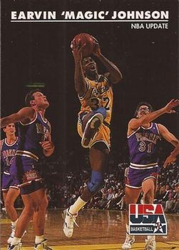 #28 Earvin "Magic" Johnson - USA - 1992 SkyBox USA Basketball