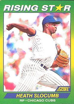 #28 Heathcliff Slocumb - Chicago Cubs - 1992 Score 100 Rising Stars Baseball