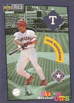 #28 Ivan Rodriguez - Texas Rangers -1998 Collector's Choice - Stick-Ums Baseball