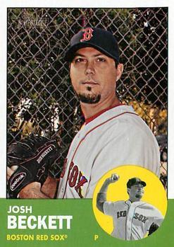 #28 Josh Beckett - Boston Red Sox - 2012 Topps Heritage Baseball