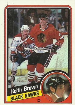 #28 Keith Brown - Chicago Blackhawks - 1984-85 Topps Hockey