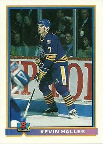 #28 Kevin Haller - Buffalo Sabres - 1991-92 Bowman Hockey