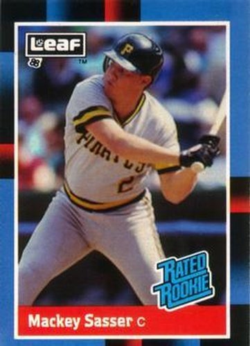 #28 Mackey Sasser - Pittsburgh Pirates - 1988 Leaf Baseball