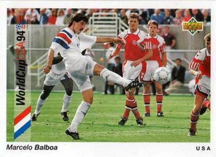 #28 Marcelo Balboa - USA - 1993 Upper Deck World Cup Preview English/Spanish Soccer