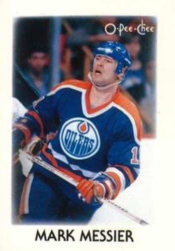 #28 Mark Messier - Edmonton Oilers - 1987-88 O-Pee-Chee Minis Hockey