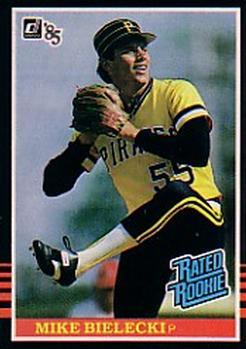 #28 Mike Bielecki - Pittsburgh Pirates - 1985 Donruss Baseball