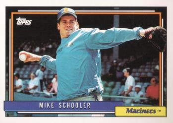 #28 Mike Schooler - Seattle Mariners - 1992 Topps Baseball